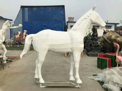 玻璃钢马雕塑厂-仿真马雕塑价格-玻璃钢马雕塑工厂-动物建筑